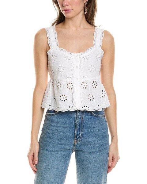 The Kooples Embroidered Eyelet Top Women's White 3