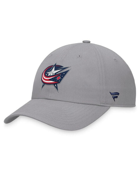 Men's Gray Columbus Blue Jackets Extra Time Adjustable Hat