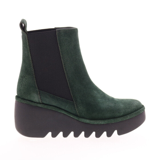 Fly London Bagu BAGU233FLY-001 Womens Green Suede Slip On Chelsea Boots 36