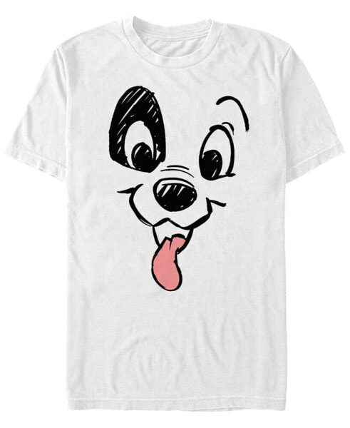 Men's Dalmatian Big Face Short Sleeve T-Shirt