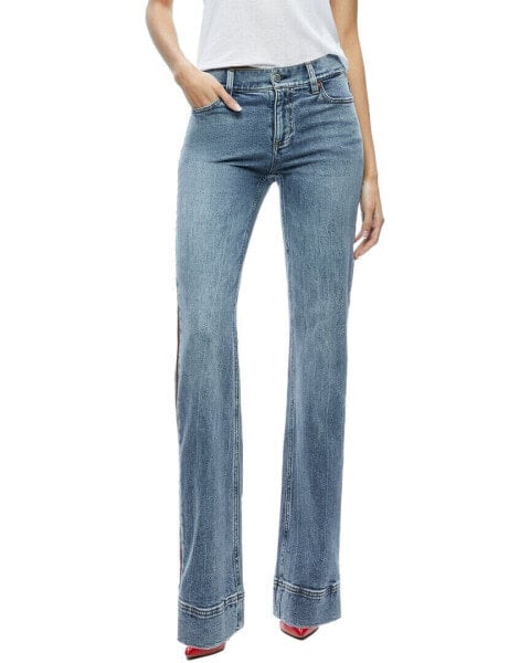 Alice + Olivia Rey Low-Rise Wide Leg Jean Women's