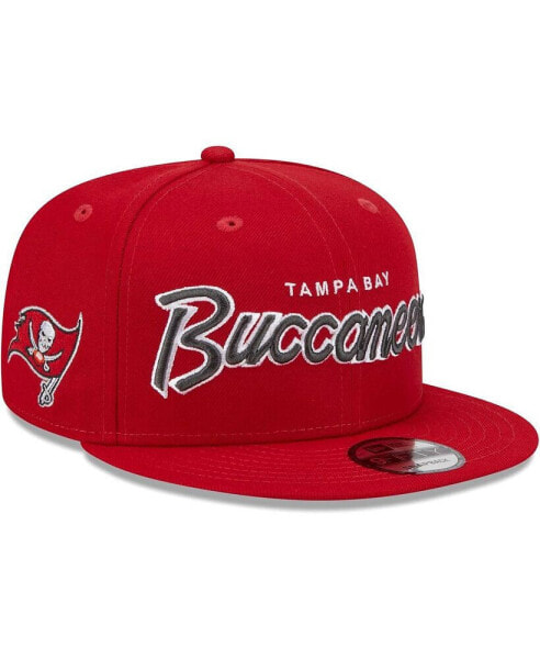 Men's Red Tampa Bay Buccaneers Main Script 9FIFTY Snapback Hat
