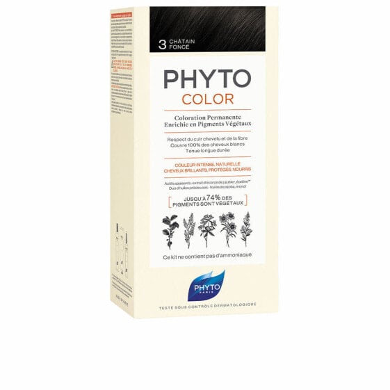 Перманентный краска PHYTO PhytoColor 3-castaño oscuro Без аммиака