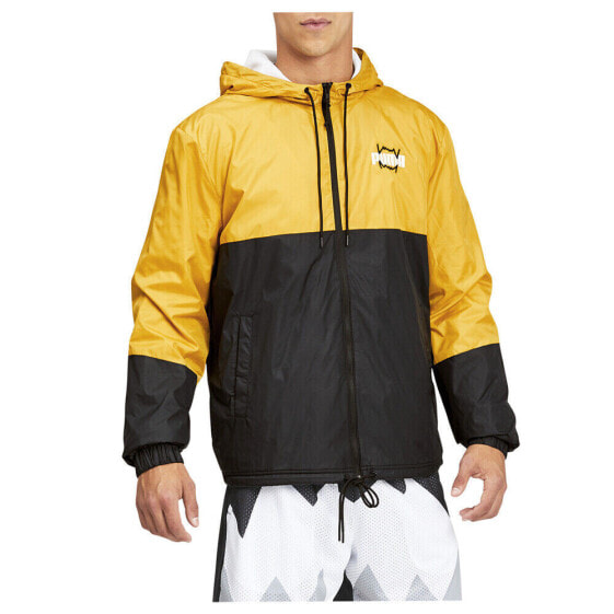 Puma Mvp Full ZipUp Windbreaker Mens Yellow Casual Athletic Outerwear 532208-02