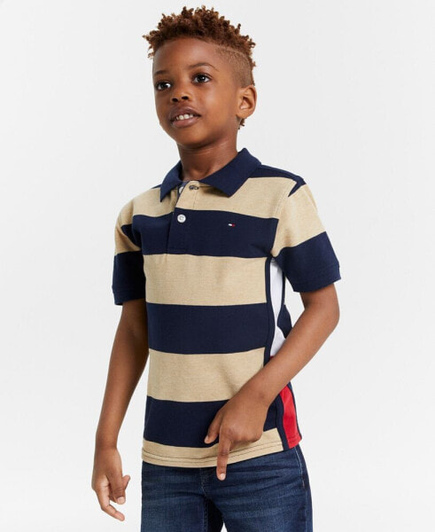 Toddler Boys Colorblocked Stripe Polo Shirt