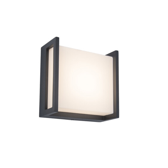 Lutec QUBO - Outdoor wall lighting - Grey - Aluminium - Polycarbonate (PC) - IP54 - Facade - I
