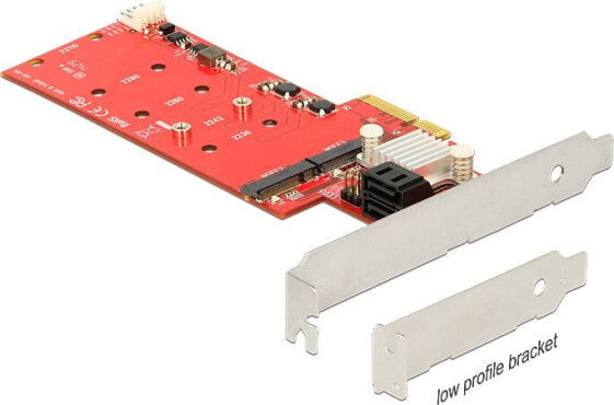 Kontroler Delock PCIe 2.0 x4 - 2x M.2 key B + 2x SATA III (89379)