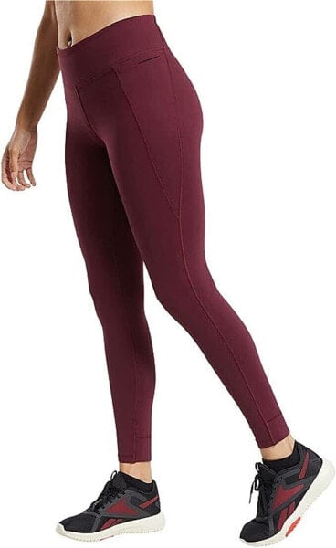 Reebok Womens Lux Compression Athletic Pants Size 4X Maroon New GH6023