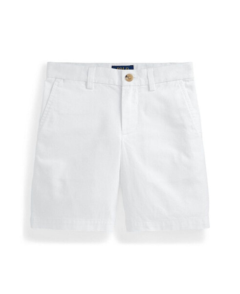 Toddler and Little Boys Straight Fit Stretch Twill Short