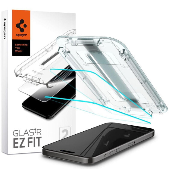 Защитные стекла Spigen Glas.tR EZ Fit для iPhone 15 Pro (2 шт.)