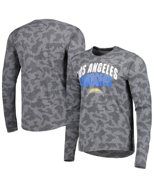 Men's Black Los Angeles Chargers Performance Camo Long Sleeve T-shirt