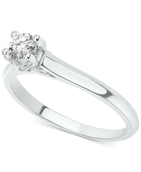 Diamond Solitaire Engagement Ring (1/3 ct. t.w.) in 14k Gold