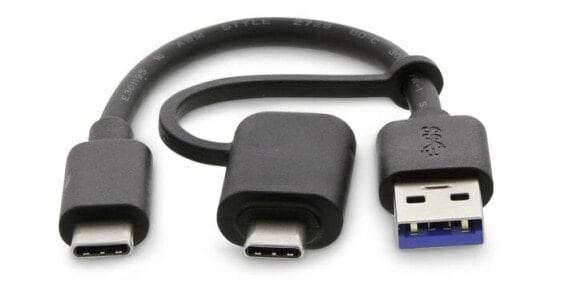 LMP 21242 - 0.15 m - USB C - USB A - USB 3.2 Gen 2 (3.1 Gen 2) - 10000 Mbit/s - Black