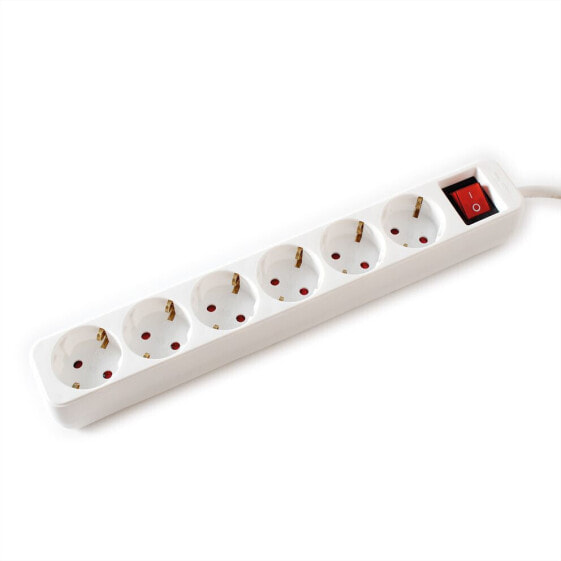 VALUE 19.99.1086 - 6 m - 6 AC outlet(s) - Indoor - 1.5 mm² - Plastic - White