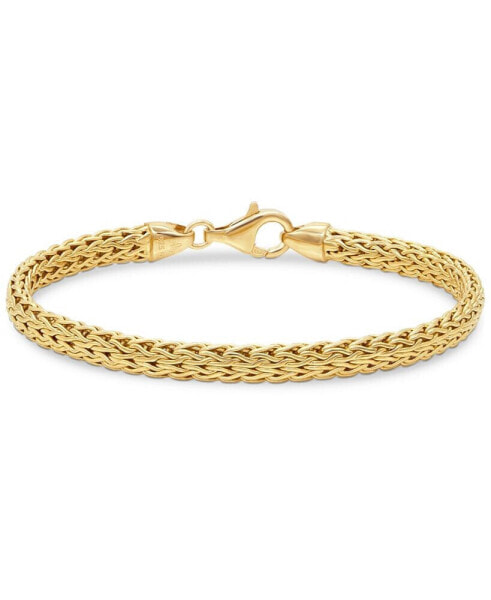 Gold Plated Dragon Bone Oval 5mm Chain Bracelet in Sterling Silver, X-Small 6.5 in