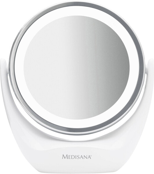 Косметическое зеркало c LED подсветкой Medisana CM 835 радиус 12 см, стоячее, хромированное