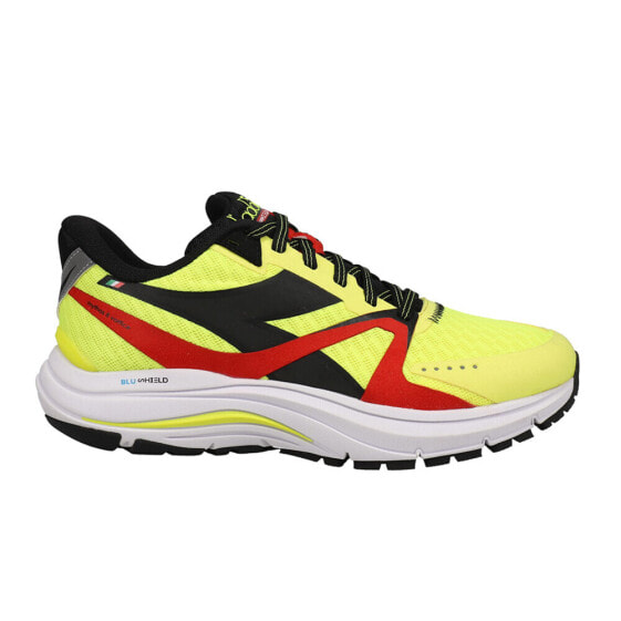 Diadora Mythos Blushield 8 Vortice Running Mens Yellow Sneakers Athletic Shoes