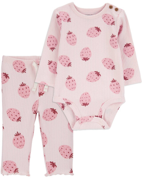 Baby 2-Piece Long-Sleeve Bodysuit & Pants Set 6M