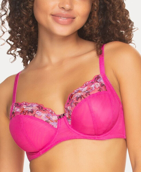 Women's Fleurs 4-Section Cup Unlined Embroidered Underwire Bra, 115166