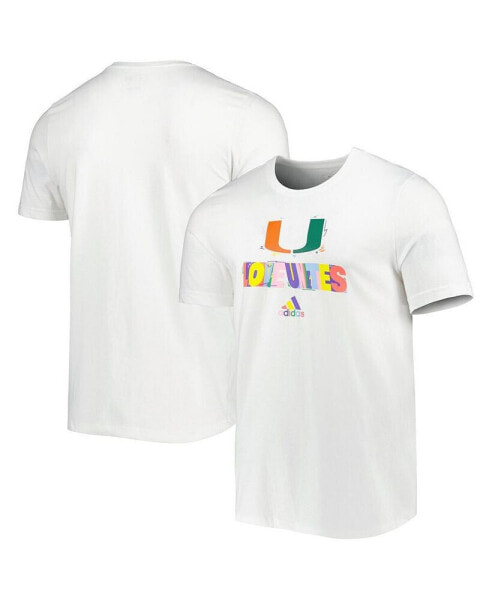 Men's White Miami Hurricanes Pride Fresh T-shirt