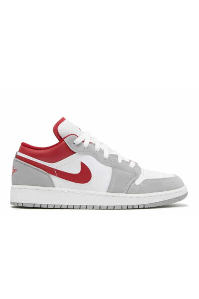 Unisex Air Jordan 1 Low SE Light Smoke Grey Gym Red GS