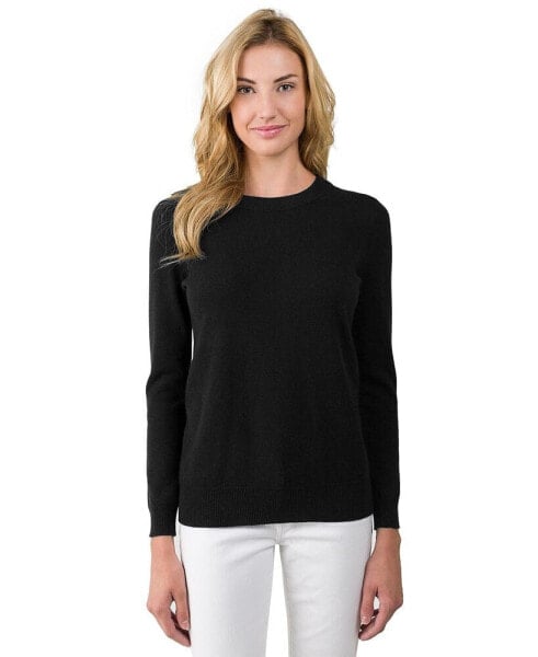 Women's 100% Pure Cashmere Long Sleeve Crew Neck Pullover Sweater (1362, Lime, X-Small )