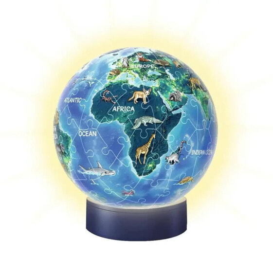Globuspuzzle Welt 72 Teile mit LED