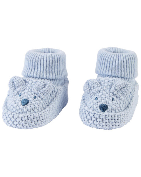 Baby Bear Crochet Booties NB