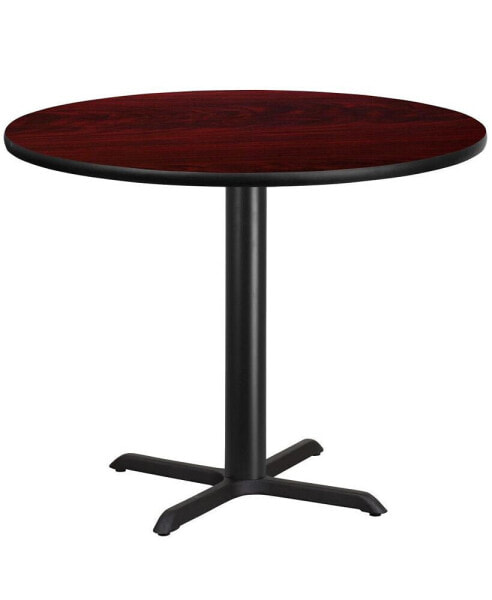 42" Round Laminate Table Top With 33"X33" Table Height Base