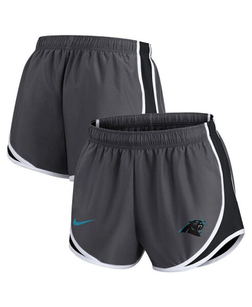 Шорты спортивные Nike женские с логотипом Carolina Panthers Charcoal Performance Tempo