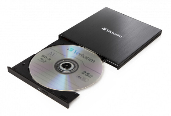 Verbatim 43889 - Black - Tray - Desktop/Notebook - Blu-Ray RW - USB 3.1 Gen 1 - BD - BD-R - BD-R DL - CD - DVD