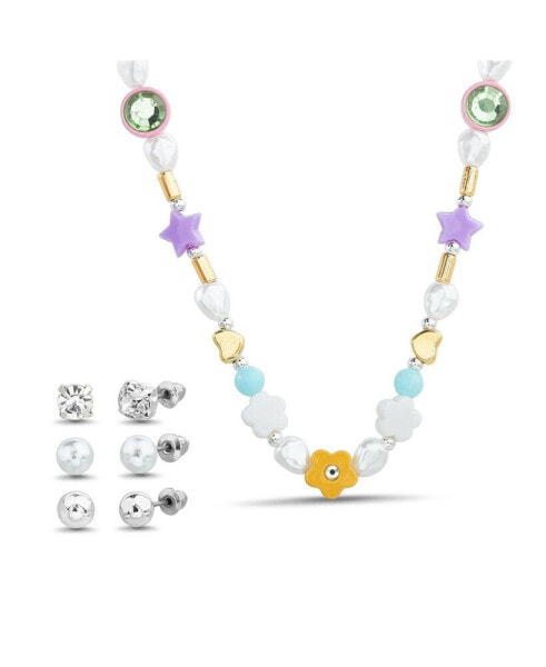 3 Earrings and Necklace Set