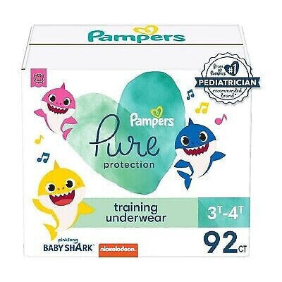 Pampers Pure Protection Training Underwear - Baby Shark - Size 3T-4T - 92ct