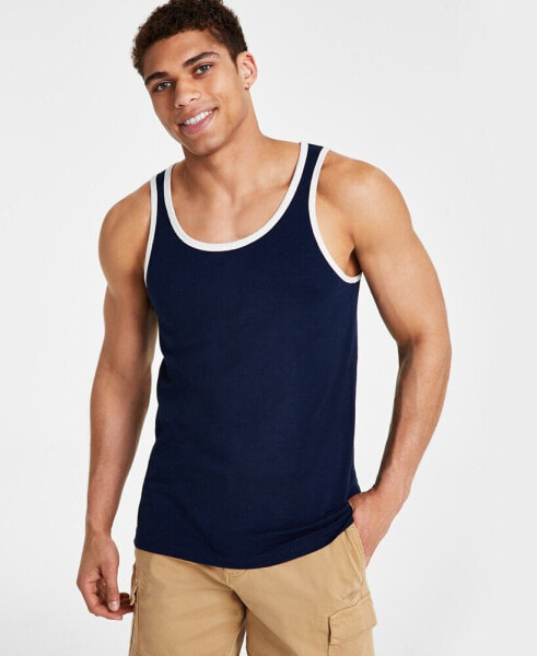 Men's Dyan Sleeveless Contrast Trim Tank, Created for Macy's