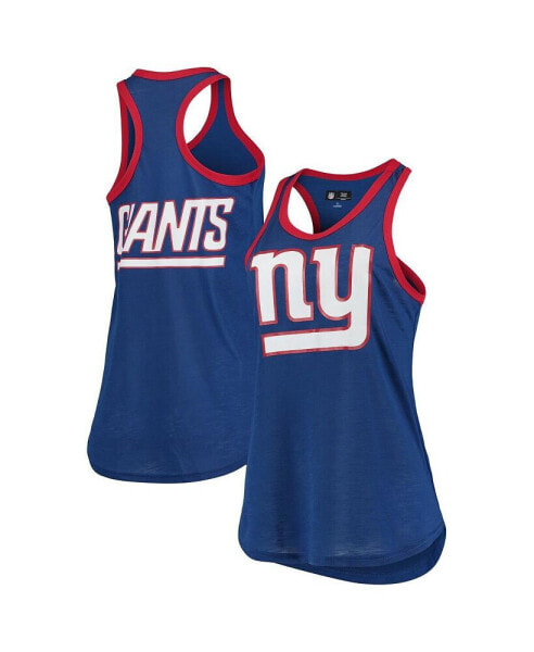 Women's Royal New York Giants Tater Tank Top