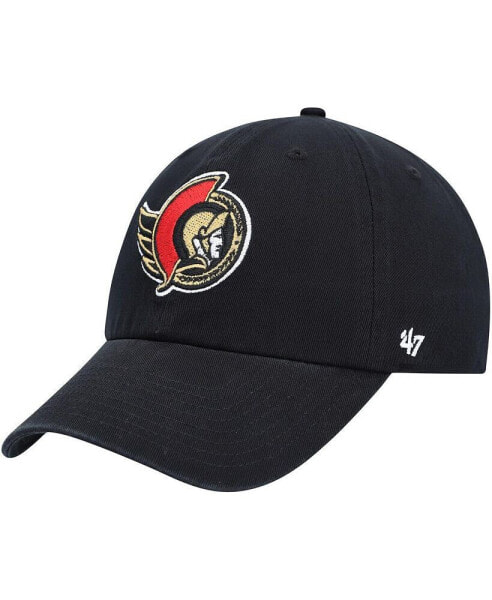 Men's Black Ottawa Senators Clean Up Adjustable Hat
