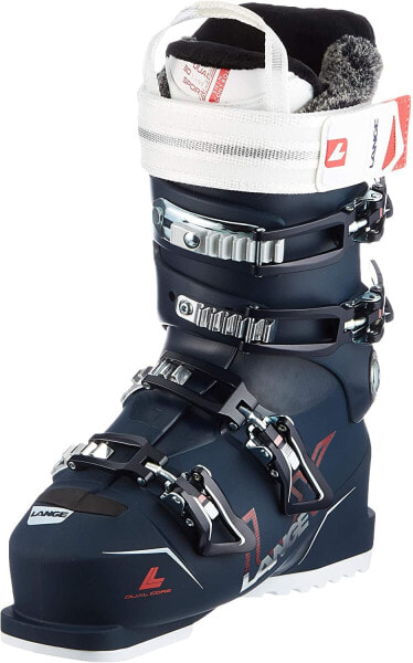 Lange Women's Lx 80 ski boots, black/blue/red, 23.5 Mondopoint (cm)