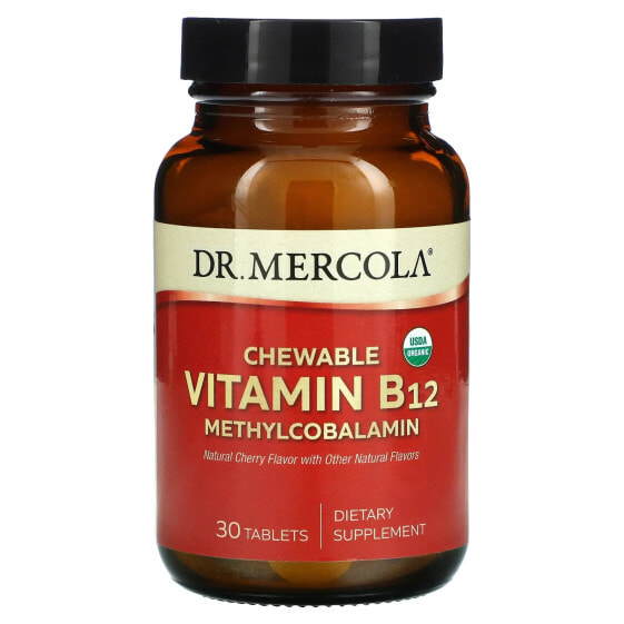 Chewable Vitamin B12 Methylcobalamin, Natural Cherry, 30 Tablets