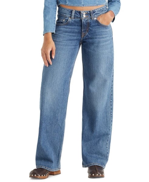 Women's Super-Low Double-Button Relaxed-Fit Denim Jean