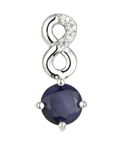 Beautiful silver necklace with sapphire SP08339B (chain, pendant)