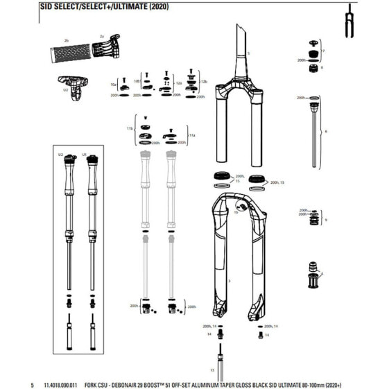 ROCKSHOX SID Debonair Boost 51OS 29´´ Fork