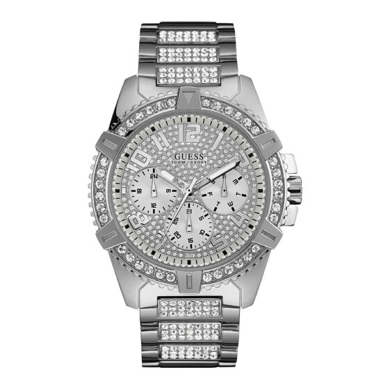 Часы мужские Guess FRONTIER серебристые из нержавеющей стали 48 мм W0799G1