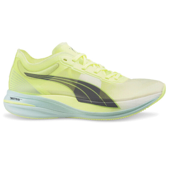 Puma Deviate Nitro Elite Racer Running Womens Yellow Sneakers Athletic Shoes 37