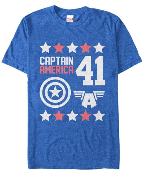 Marvel Men's Comic Collection Captain America Logo Short Sleeve T-Shirt