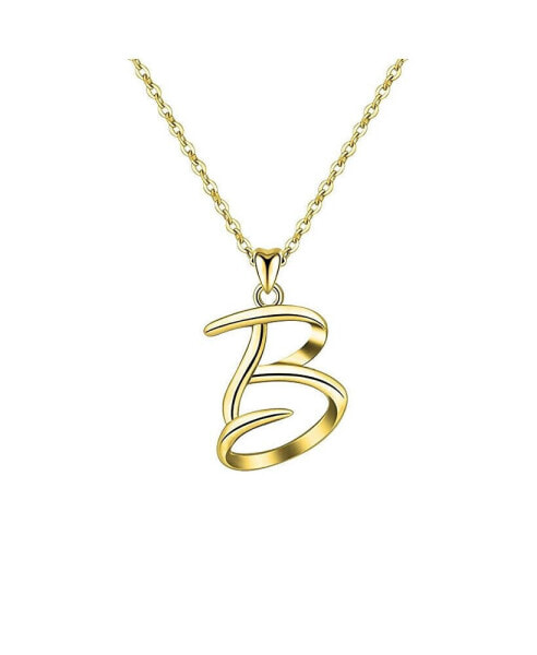 Stylish 14K Gold Plated Initial Necklace.