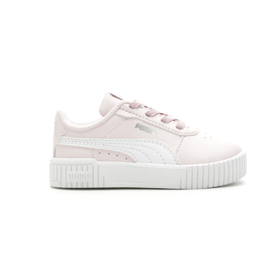 Puma Carina 2.0 Sparkle Glitter Lace Up Toddler Girls Pink Sneakers Casual Shoe