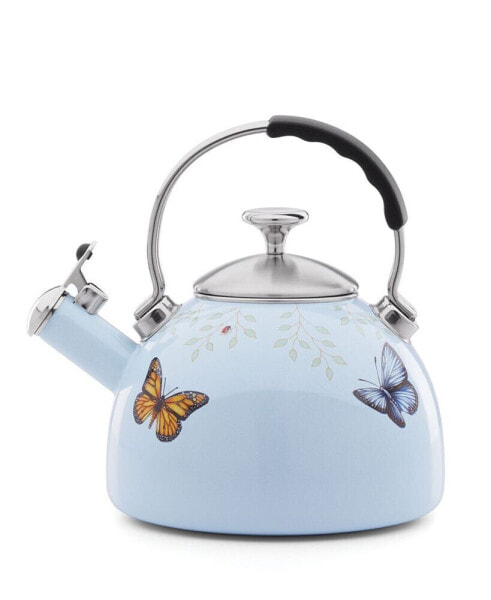 Чайник синего цвета для чая Lenox Butterfly Meadow Kitchen объемом 2,5 кварты