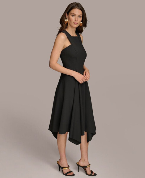 Women's Square-Neck Asymmetric-Hem Dress