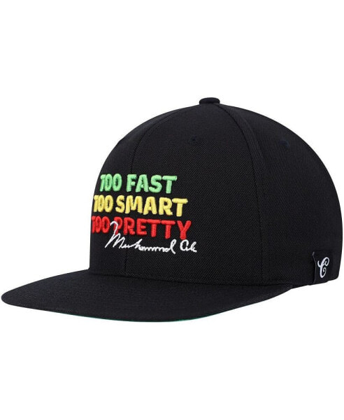Men's and Women's Black Muhammad Ali Too Pretty Snapback Hat