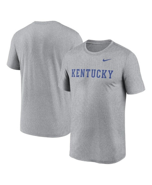 Men's Heather Gray Kentucky Wildcats Primetime Legend Wordmark T-Shirt